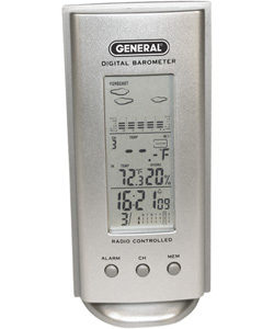 General DT898P Digital Indoor/Outdoor Thermometer & Clock 